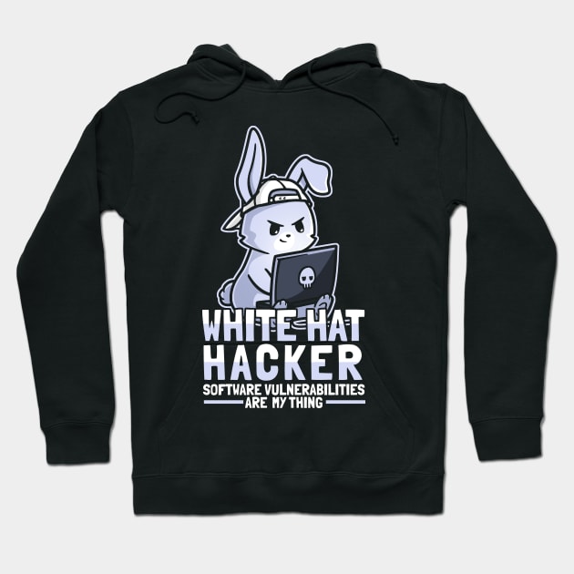 White Hat Hacker Ethical Hacking Cute Hoodie by NerdShizzle